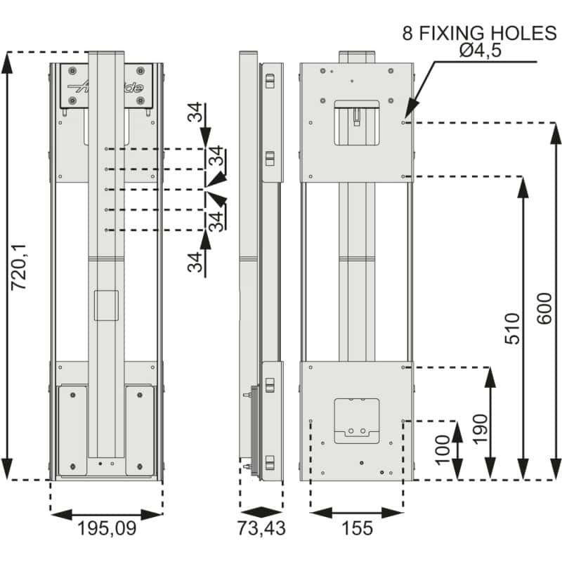 Système de levage mécanique Push-Pull pour écran tv plat