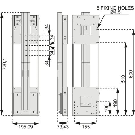 Système de levage mécanique Push-Pull pour écran tv plat