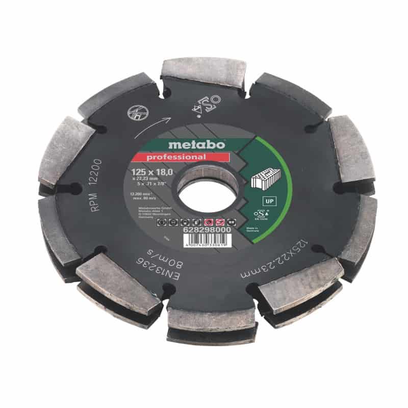Meule de fraisage diamantée 2, 125 x 18 x 22,23 mm pour rainureuse METABO 628298000