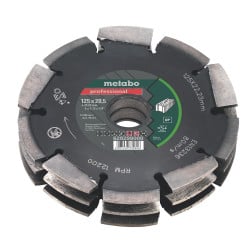 Meule de fraisage diamantée 2, 125 x 18 x 22,23 mm pour rainureuse METABO 628298000