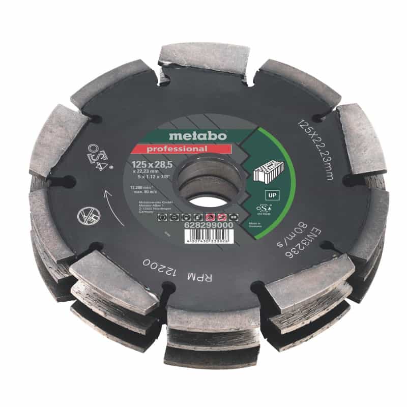 Meule de fraisage diamantée 2, 125 x 18 x 22,23 mm pour rainureuse METABO 628298000