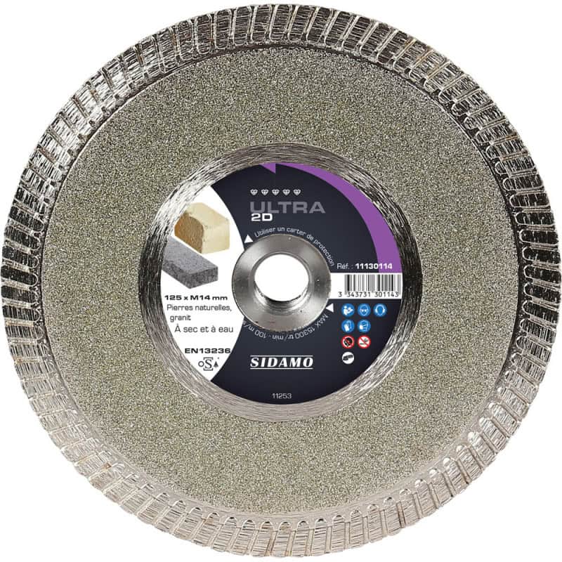 Disque diamant ULTRA 2D 125 mm SIDAMO 11130114