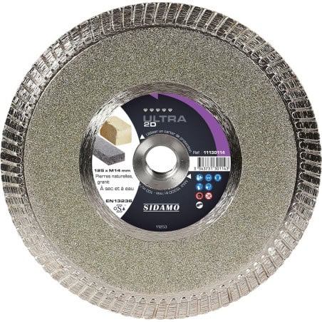 Disque diamant ULTRA 2D 125 mm SIDAMO 11130114