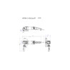 Meuleuse d'angle filaire 1900 W WEPBA 19-180 Quick RT METABO 601099000