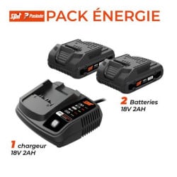 Pack 2 batteries et chargeur 18V - 2 Ah SPIT 054547