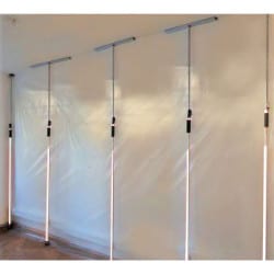 Lot étais télescopiques + bâche anti-poussière 3 x 5 m URKO