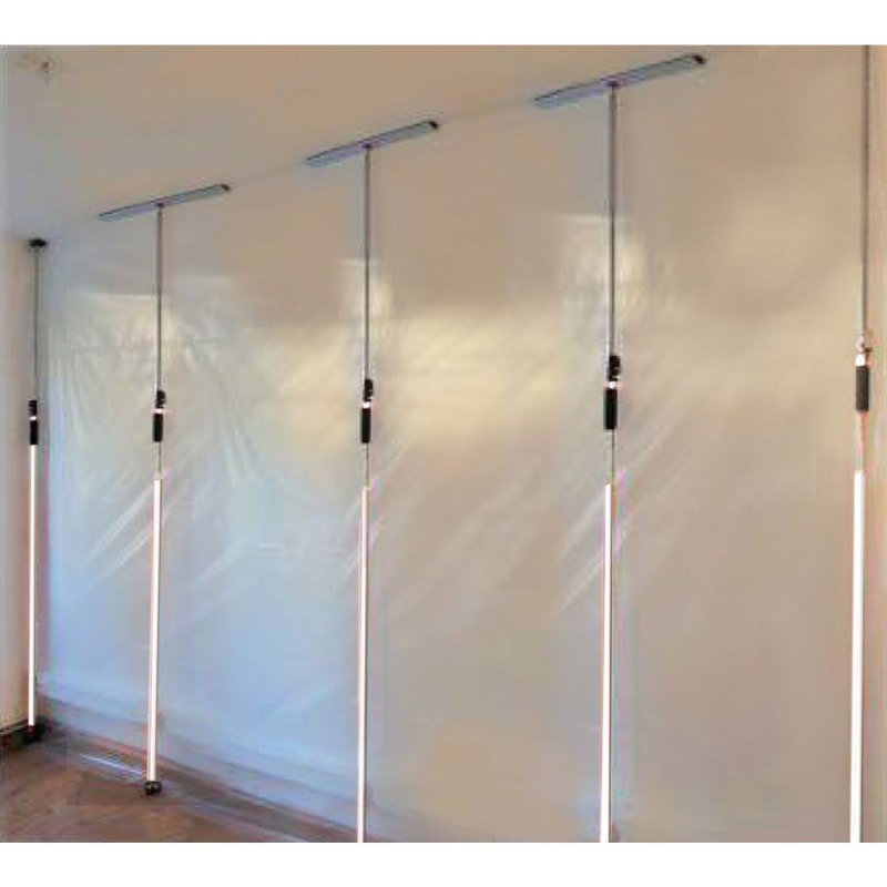 Lot étais télescopiques + bâche anti-poussière 3 x 5 m URKO
