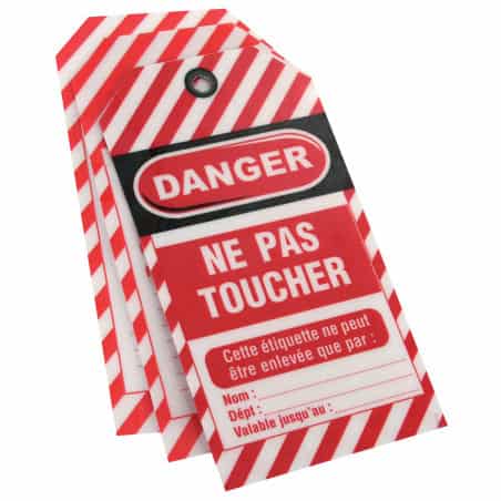 Étiquette de consignation x10 - ne pas toucher - THIRARD