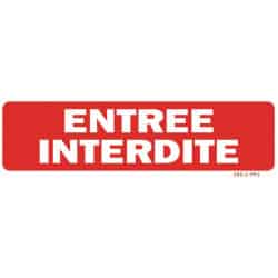 PANNEAU CONSIGNES DE SECURITE FOND ROUGE ET LETTRES BLANCHES