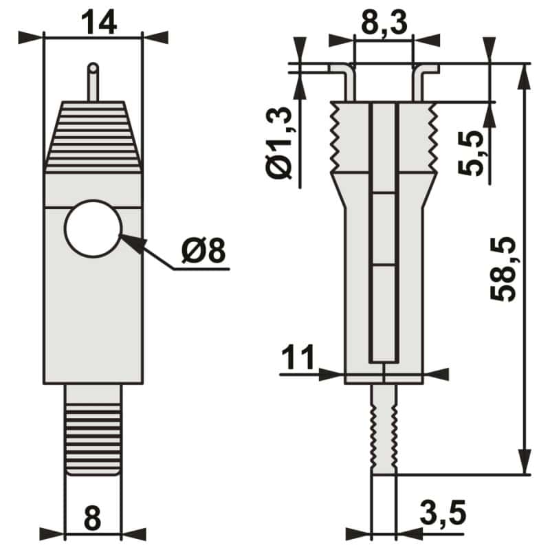 Consignation de disjoncteur 11 mm - prise intérieure - THIRARD
