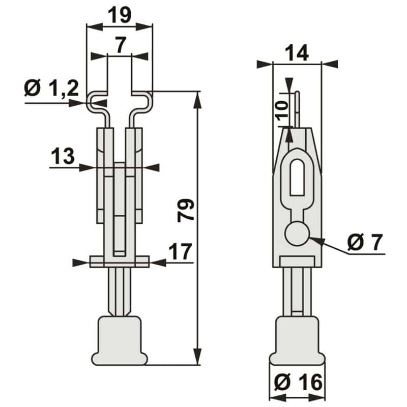 Consignation de disjoncteur 12,7 mm - prise extérieure - THIRARD