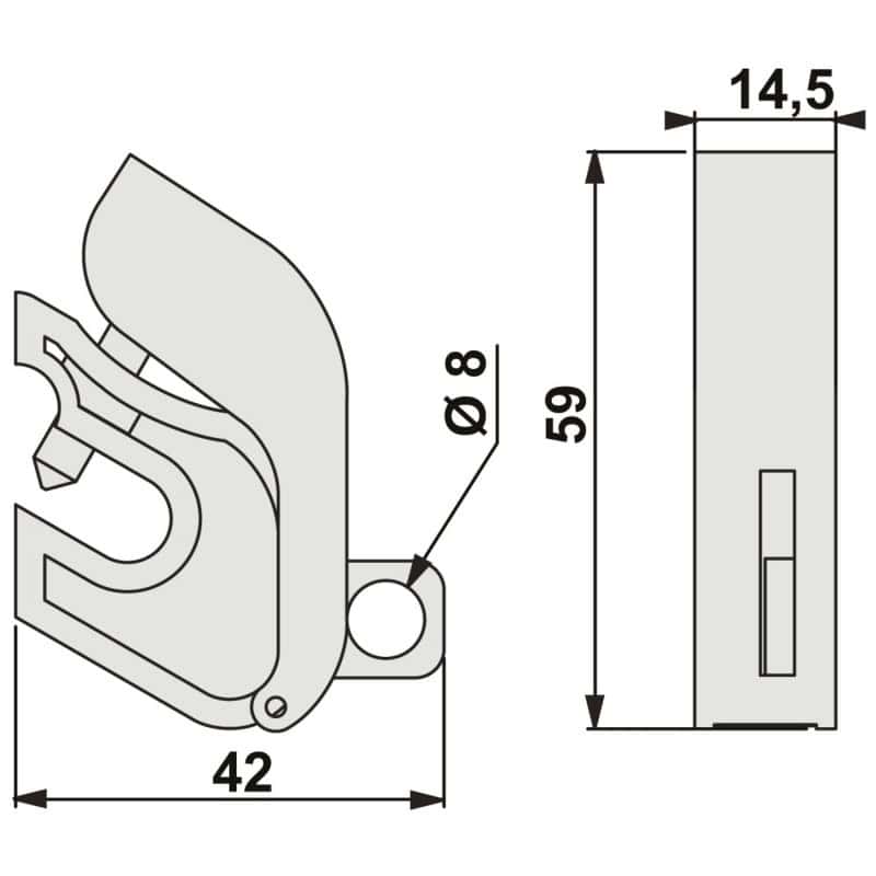 Consignation de disjoncteur 11 mm - prise intérieure - THIRARD
