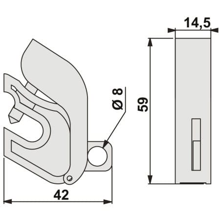 Consignation de disjoncteur 11 mm - prise intérieure - THIRARD