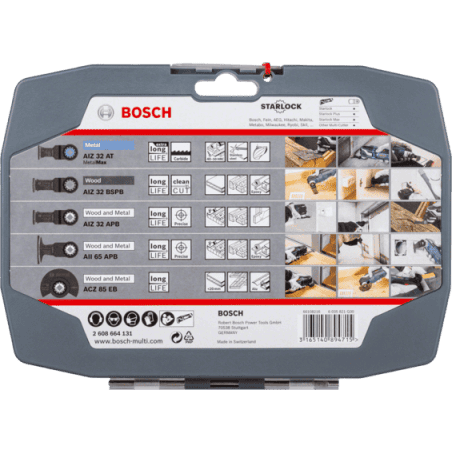 SET 5 LAMES SCIE OSCILLANTE BOIS/METAL