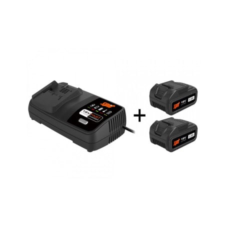 Pack 2 batteries et chargeur 18V - 5 Ah SPIT 054548