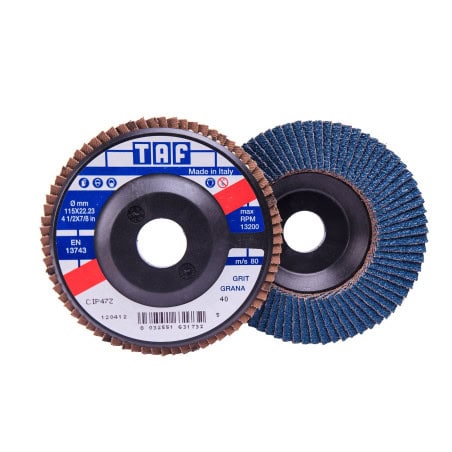 Disque à lamelle - bombé - Ø 125 mm support plastique TAF