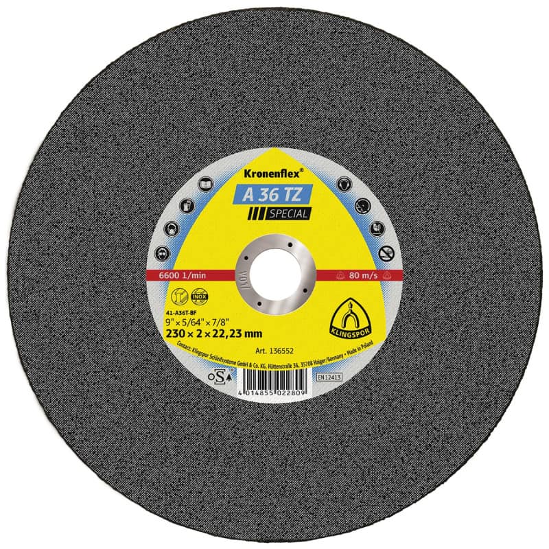 METAL - DISQUE A TRONCONNER A36 TZ PLAT
