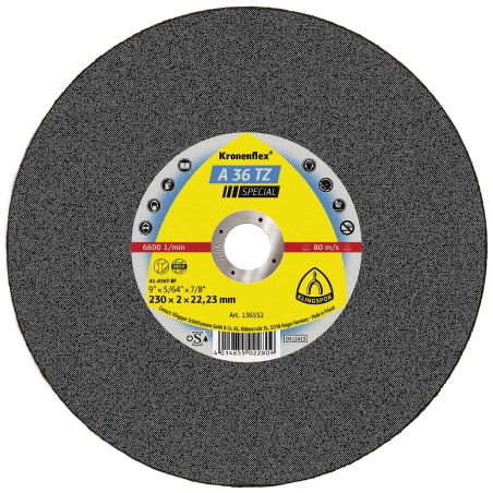 Disque à tronçonner A36 TZ plat KLINGSPOR 136552