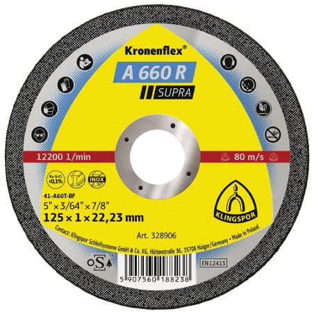 Disque à tronçonner 180 mm Supra KLINGSPOR