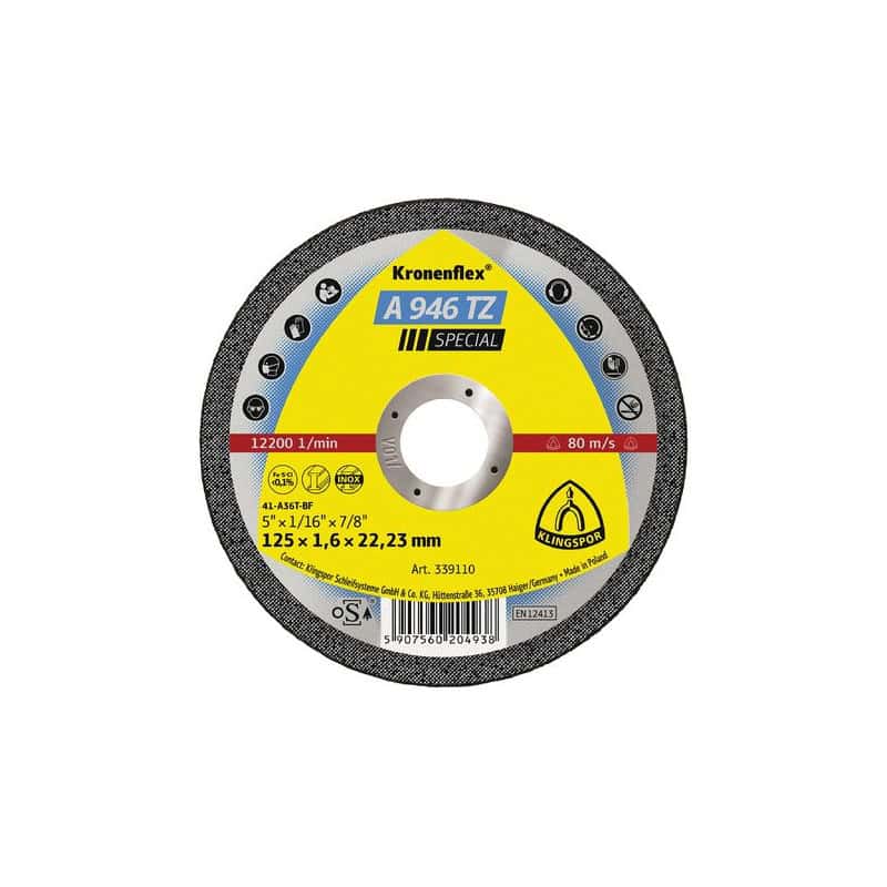 Disque à tronçonner A946 TZ 125 mm KLINGSPOR