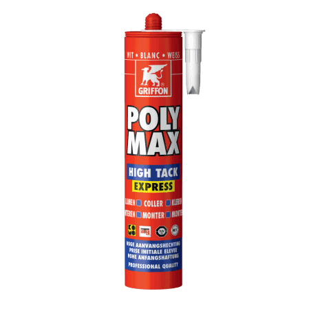 Colle POLY MAX® HIGH TACK EXPRESS - cartouche 435g blanc - GRIFFON 6303764