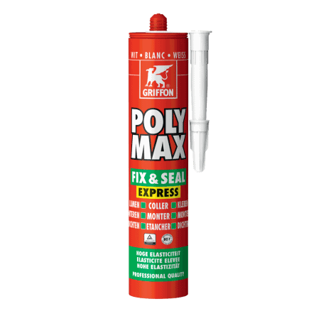 Colle POLY MAX® FIX & SEAL EXPRESS - cartouche 425g blanc - GRIFFON 6150450