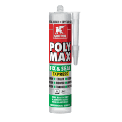 Colle POLY MAX® FIX & SEAL EXPRESS - cartouche 300g transparent - GRIFFON 6150452