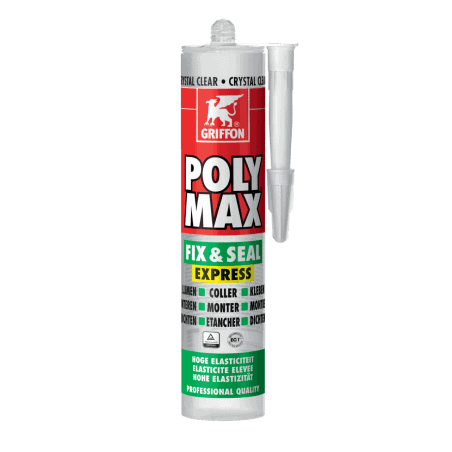 Colle POLY MAX® FIX & SEAL EXPRESS - cartouche 300g transparent - GRIFFON 6150452