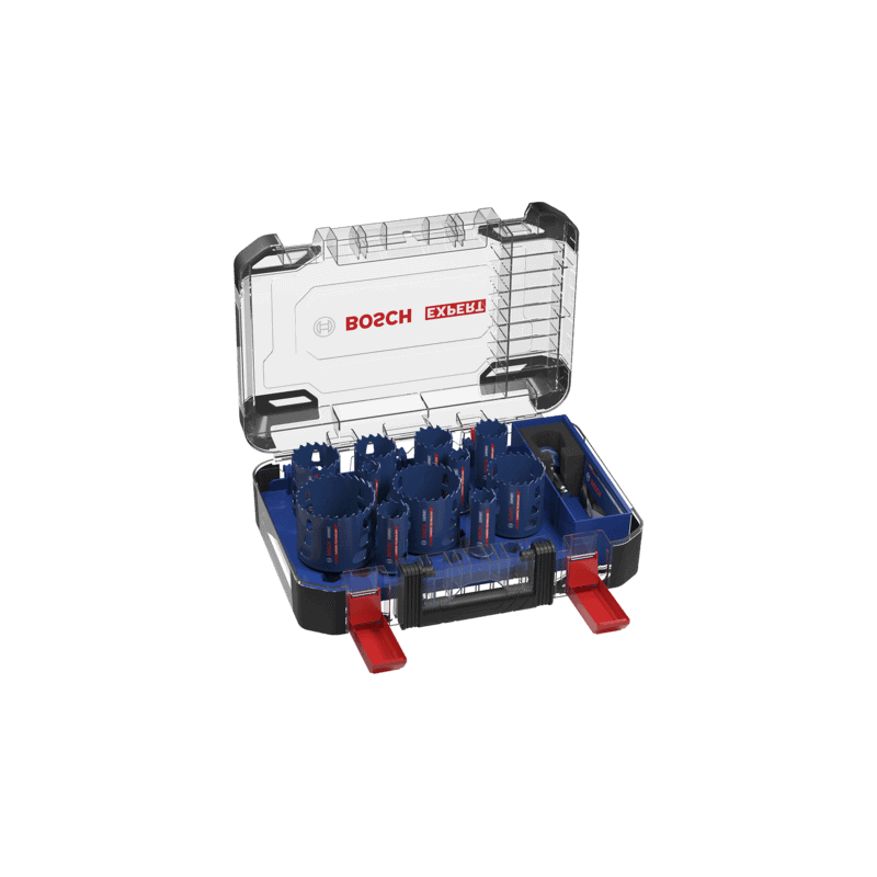 Coffret trépan carbure  (20/22/25/32/35/40/44/51/60/68/76 mm) Power Change EXPERT TOUGH MATERIAL - 14 pièces - BOSCH 2608900448