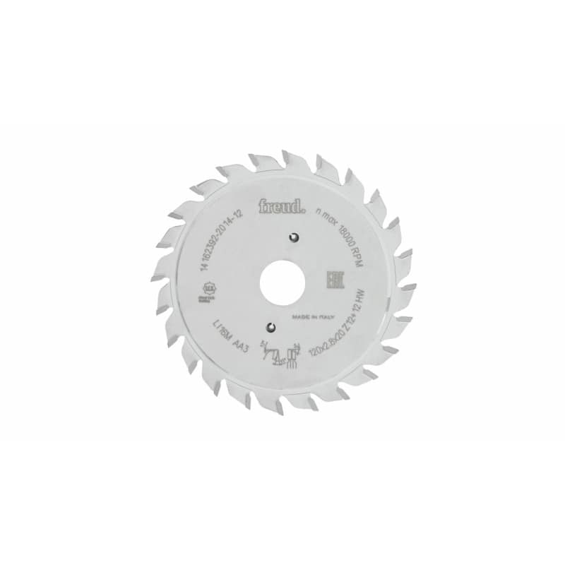 Lame d'inciseur extensible standard - Ø120 / 2,8~3,6 / AL20 / Z12+12 - FREUD F03FS02485