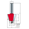 Fraise pour biseau corian - Ø35,6 / Q12 / H78,2-25,4 mm / Z2 - FREUD F03FR02228