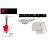 Fraise pour biseau corian - Ø35,6 / Q12 / H78,2-25,4 mm / Z2 - FREUD F03FR02228
