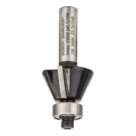 Fraise à chanfreiner 25° ØQ8 mm - Ø23,7 mm BOSCH 2608628351