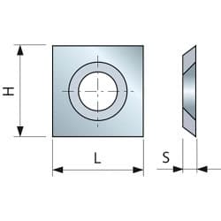 Plaquette araseur 31° - 14 x 14 mm FREUD