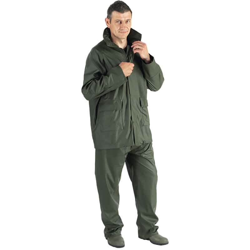 Ensemble de pluie PU / PVC Vert COVERGUARD