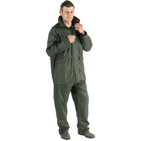 Ensemble de pluie PU / PVC Vert COVERGUARD