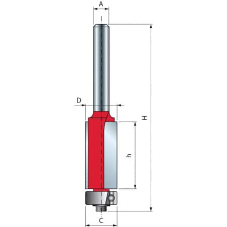 Mèche à ébarber Ø 9,5 mm - Ø Q6 mm - L 25,4/71,5 mm FREUD F03FR01932