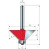 Fraise à chanfreiner Ø18,15 - ØQ6 - L12,7/54,9 mm - 15° - Z2 - FREUD F03FR01906