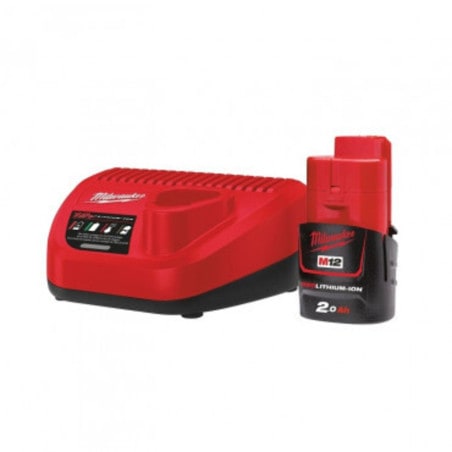 Pack énergie 1 chargeur + 1 batterie 12V 2Ah M12 NRG-201 MILWAUKEE 4933451900