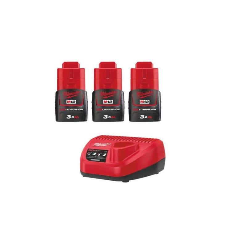 Pack énergie 1 chargeur + 1 batterie 12V MILWAUKEE 4933451900