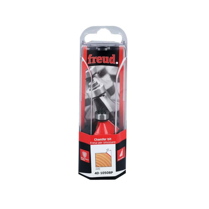 Fraise à chanfreiner Ø18,15 - ØQ6 - L12,7/54,9 mm - 15° - Z2 - FREUD F03FR01906