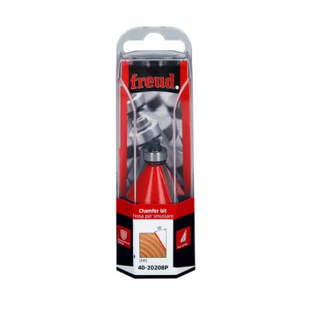 Fraise à chanfreiner Ø18,15 - ØQ6 - L12,7/54,9 mm - 15° - Z2 - FREUD F03FR01906