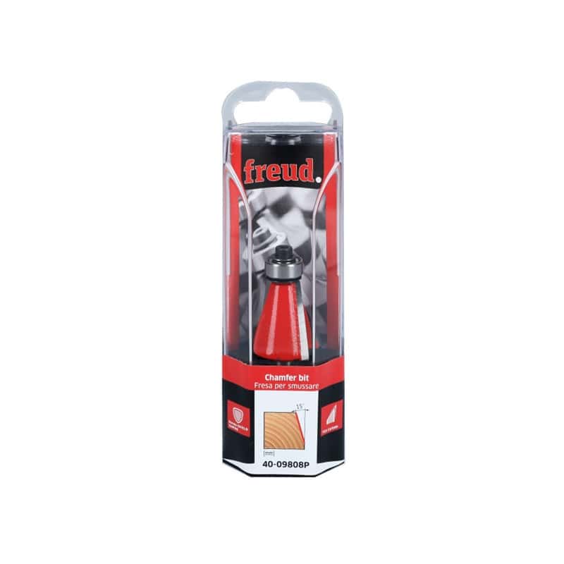 Fraise à chanfreiner Ø18,15 - ØQ6 - L12,7/54,9 mm - 15° - Z2 - FREUD F03FR01906