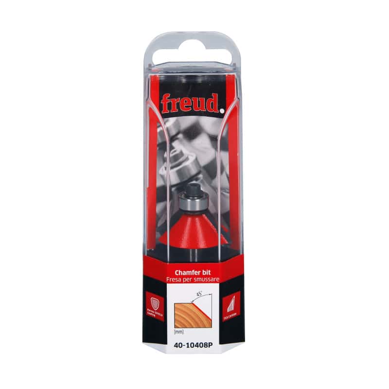 Fraise à chanfreiner Ø18,15 - ØQ6 - L12,7/54,9 mm - 15° - Z2 - FREUD F03FR01906