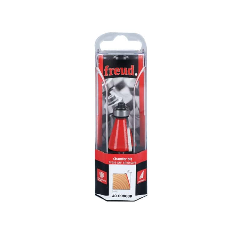 Fraise à chanfreiner Ø18,15 - ØQ6 - L12,7/54,9 mm - 15° - Z2 - FREUD F03FR01906