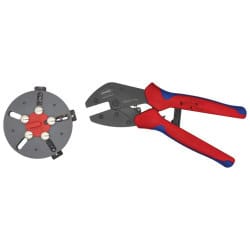 Pince à sertir avec 3 porte-outils KNIPEX