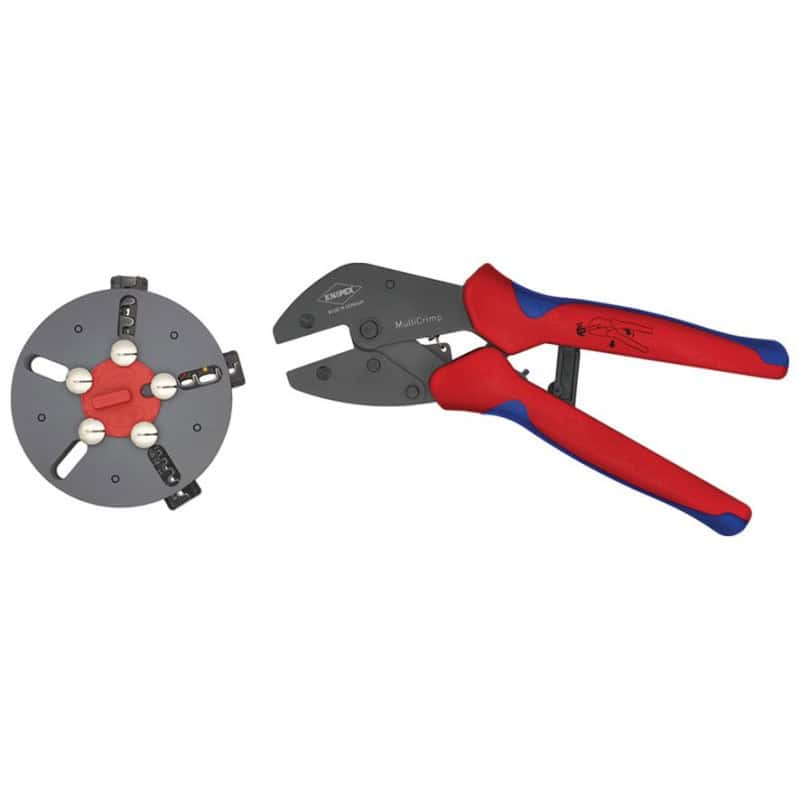 Pince à sertir avec 3 porte-outils KNIPEX