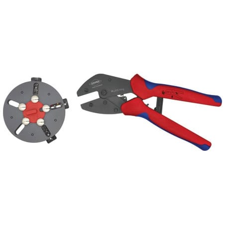 Pince à sertir avec 3 porte-outils KNIPEX