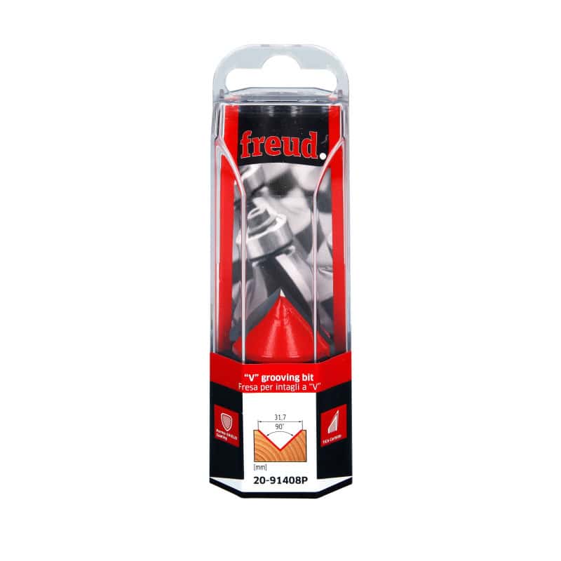 Mèche à rainurer en V - Ø31,7 - Ø Q8 - L51 / LU16 mm - FREUD F03FR02857