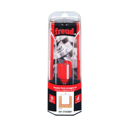 Mèche droite Ø Q 12 mm - Ø 20 mm - H 38,1/80 mm FREUD F03FR01553
